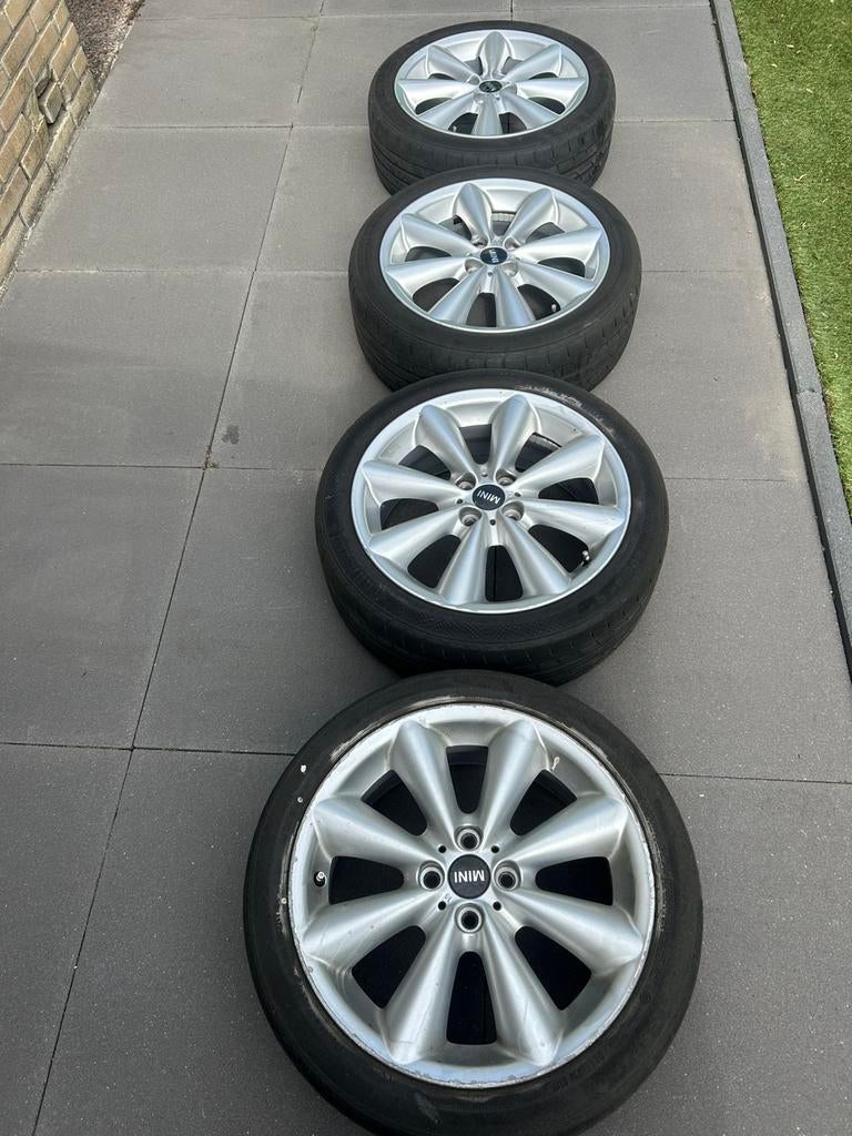 4 gebruikte velgen Mini Cooper 17 inch., Auto-onderdelen, Ophalen, Gebruikt, Velg(en), 17 inch