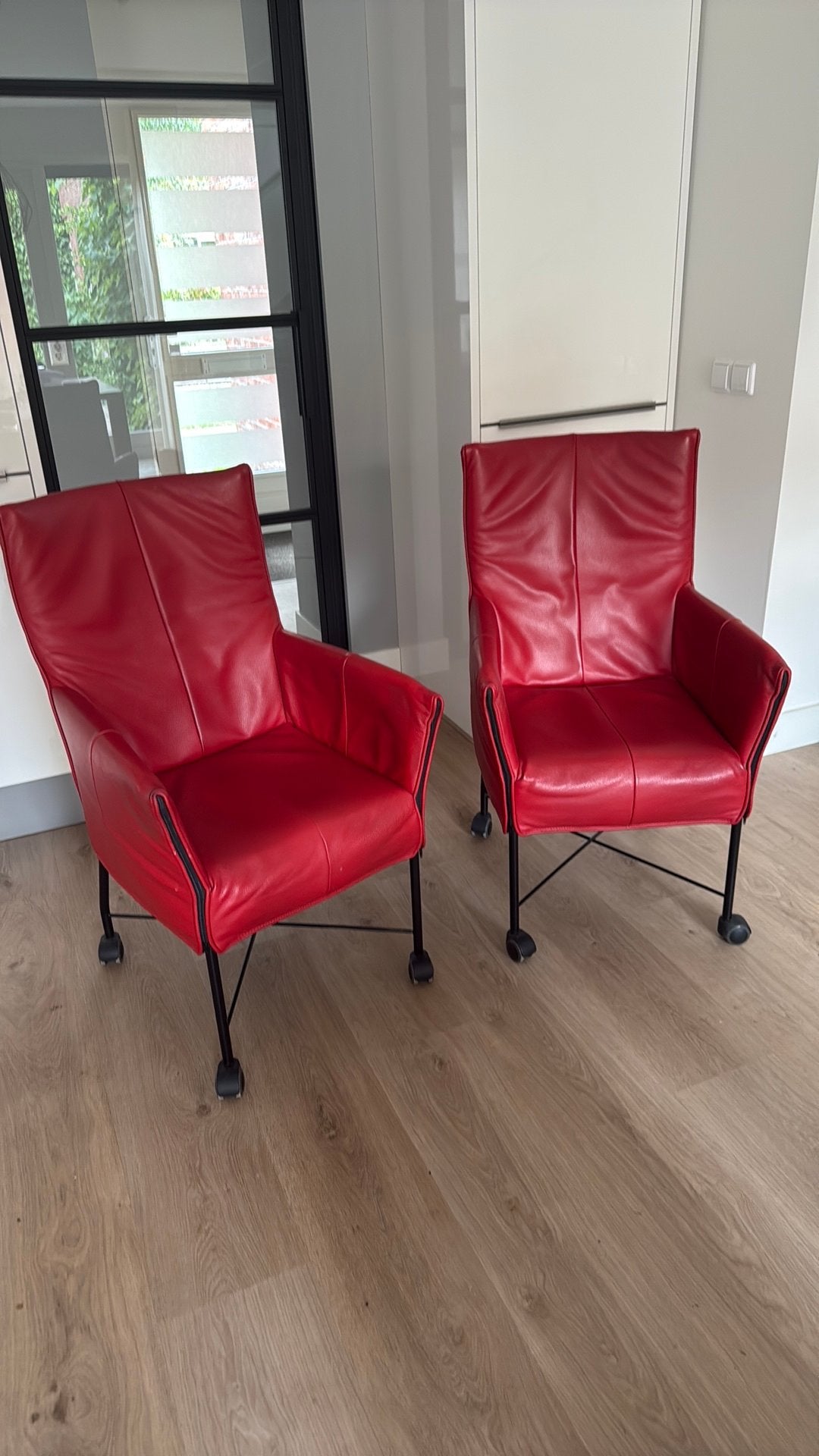 2 Montis Chaplin stoelen, Huis en Inrichting, Fauteuils, Ophalen of Verzenden, Zo goed als nieuw, 75 tot 100 cm, 50 tot 75 cm