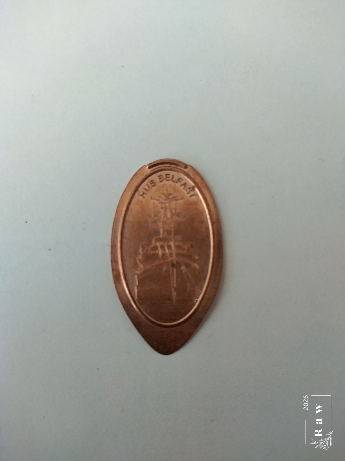 Pressed Penny HMS Belfast, Ophalen of Verzenden, Overige materialen