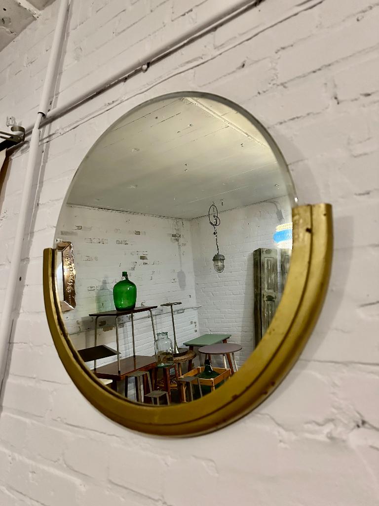 SALE: antieke spiegel Frankrijk, vintage wandspiegel rond, Antiek en Kunst, Antiek | Spiegels, 50 tot 100 cm, Rond, Ophalen