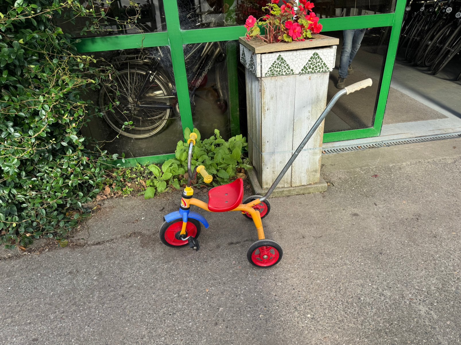 Driewieler met duwstang, Ophalen, Gebruikt