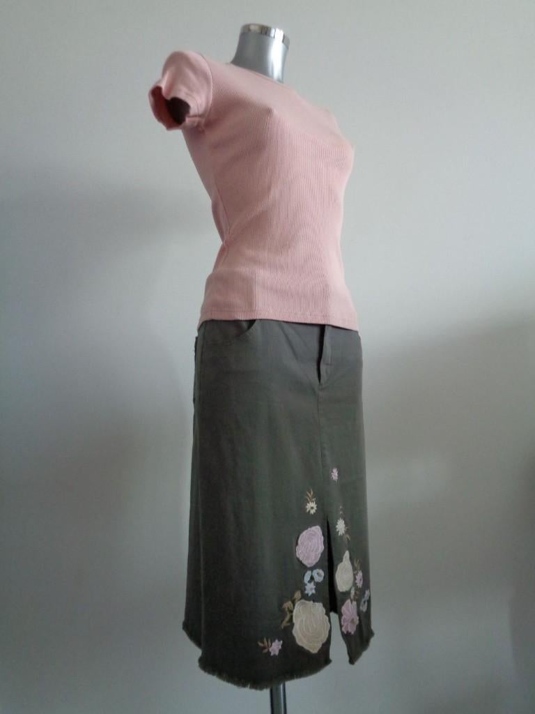 Oui Set groene rok met pastel bloemen, maat 38, nieuw, Maat 38/40 (M), Overige kleuren, Verzenden, Nieuw