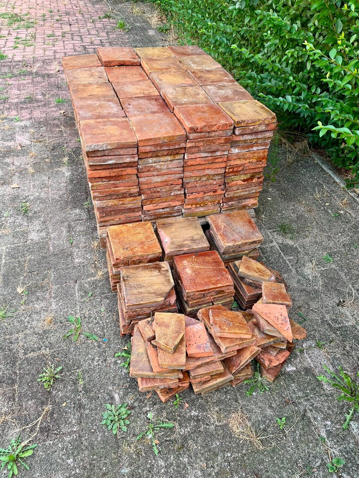 Authentieke oude estrikken/plavuizen 20x20 cm – ca. 12,44 m², Ophalen, Steen of Klei, 10 m² of meer, Plavuizen