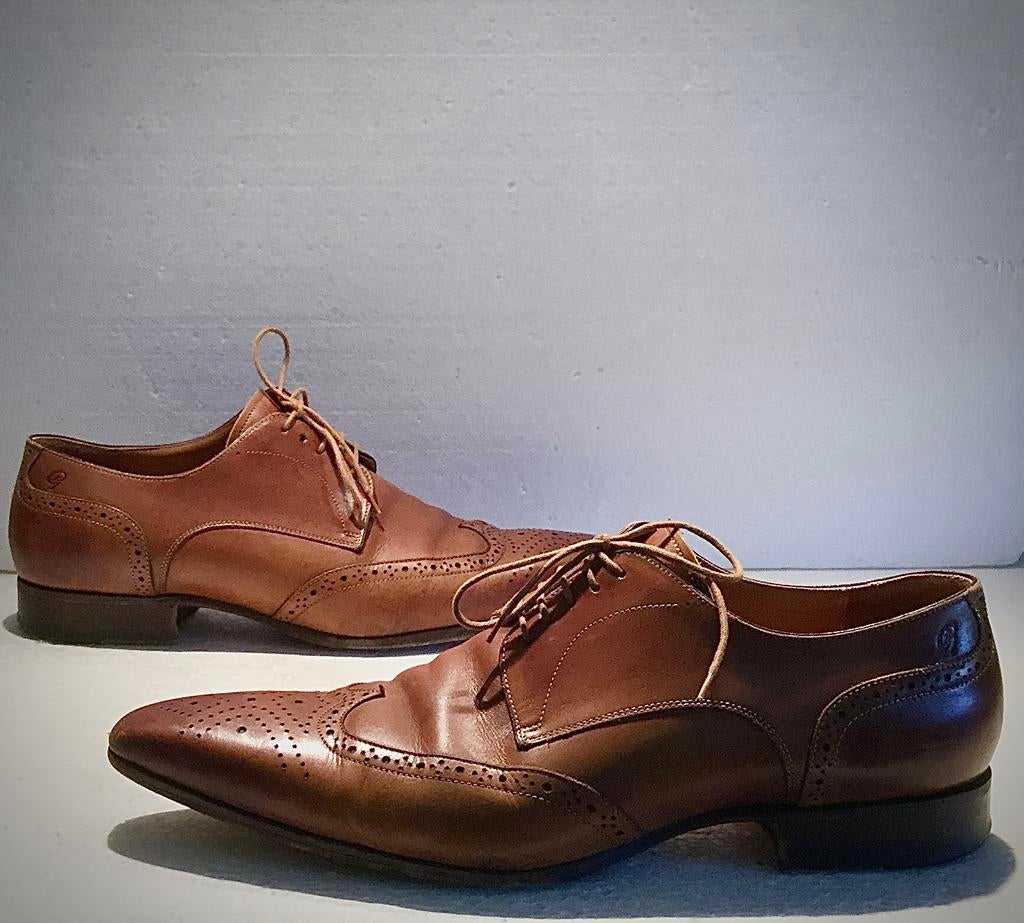 Greve design chique kwaliteit heren schoenen bruin 44 (10), Ophalen of Verzenden