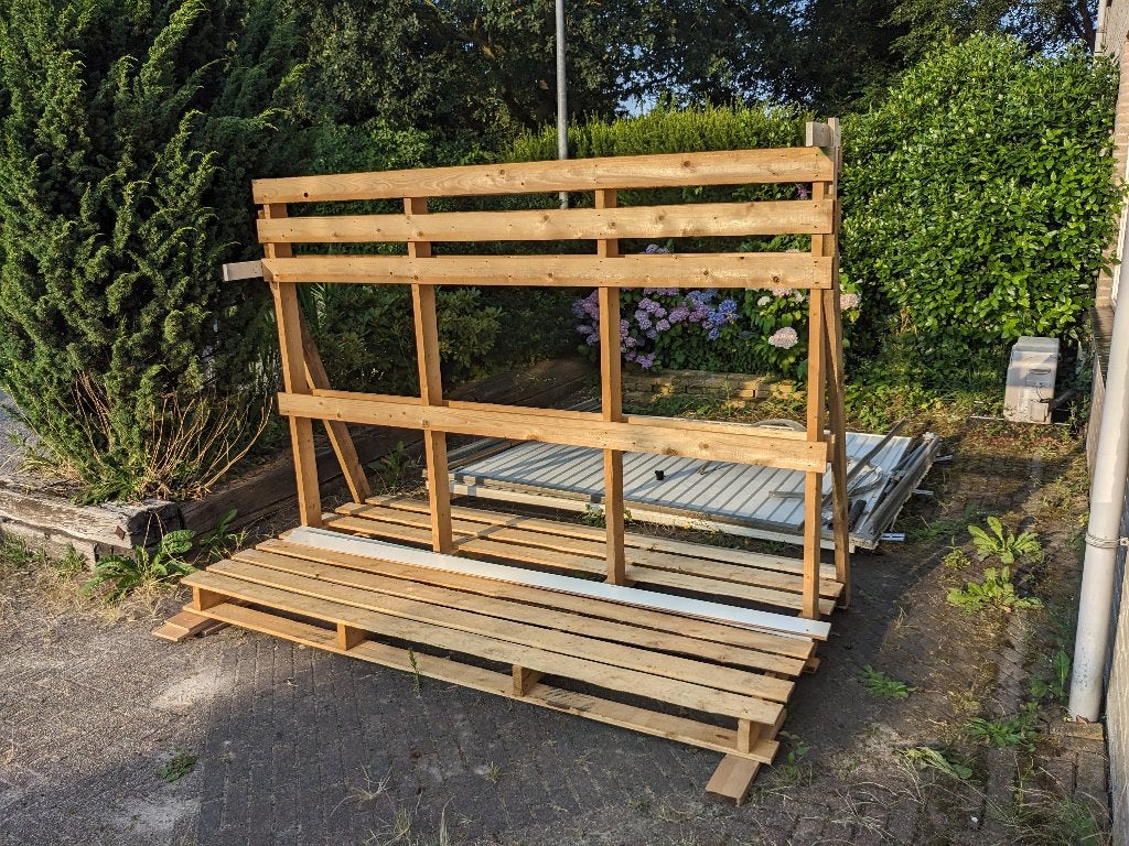 pallet | kozijnbok | gratis, Ophalen, Zo goed als nieuw, 200 tot 250 cm, 50 mm of meer