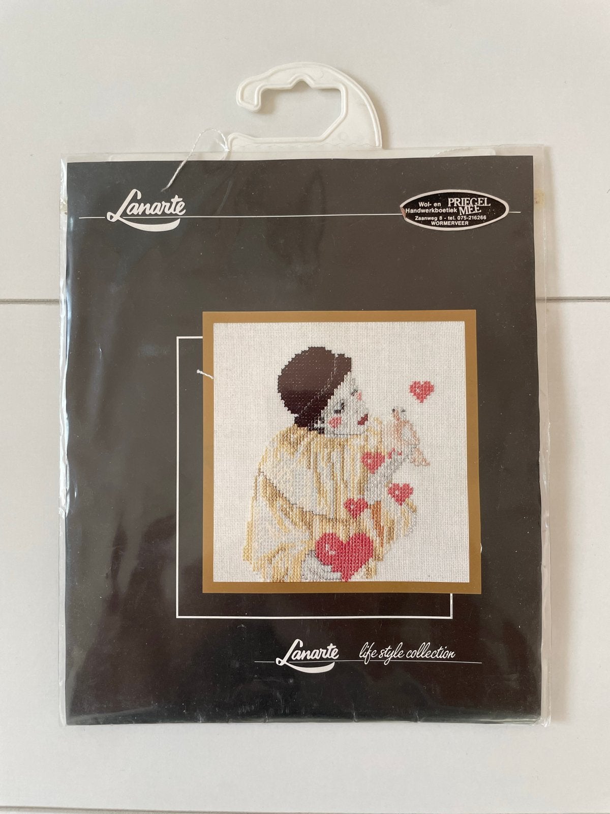Vintage Lanarte Borduurpakket Poirot Clown, Ophalen of Verzenden, Nieuw, Handborduren, Borduurpakket