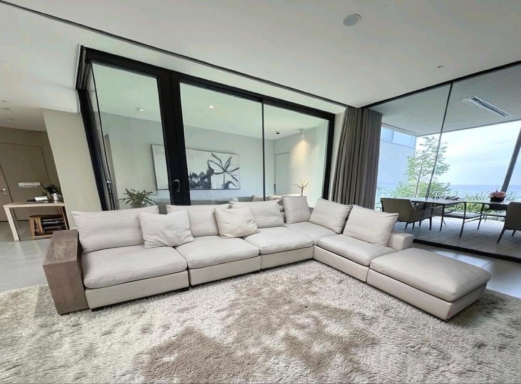 Flexform Groundpiece design hoekbank Antonio Citterio 32k+!, Ophalen of Verzenden, Beige, Rechthoekig