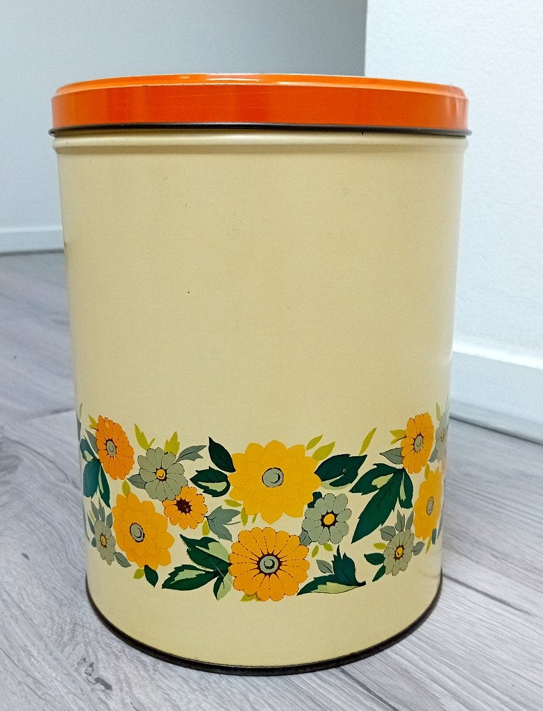 impala vintage blik met bloemen, Verzamelen, Blikken, Verzenden, Gebruikt, Overige