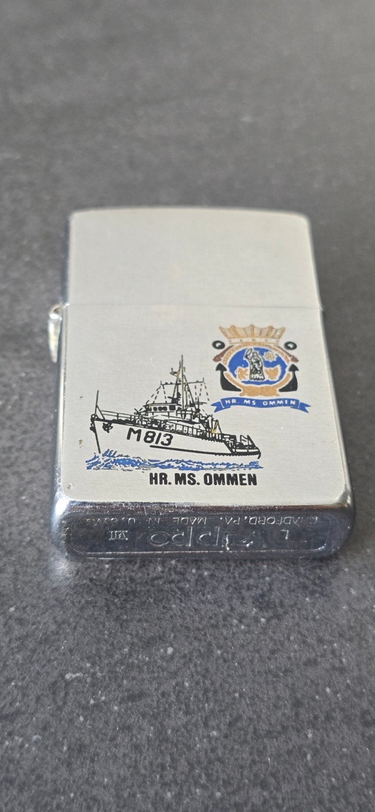 zippo hr ms ommen m813 marine, Verzamelen, Ophalen of Verzenden, Gebruikt, Aansteker