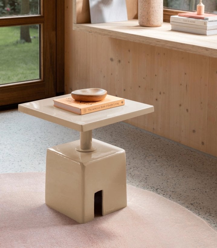 Zuiver Chubby Bijzettafel Beige | Van €199, nu voor, 45 tot 60 cm, Minder dan 55 cm, Rond, Nieuw