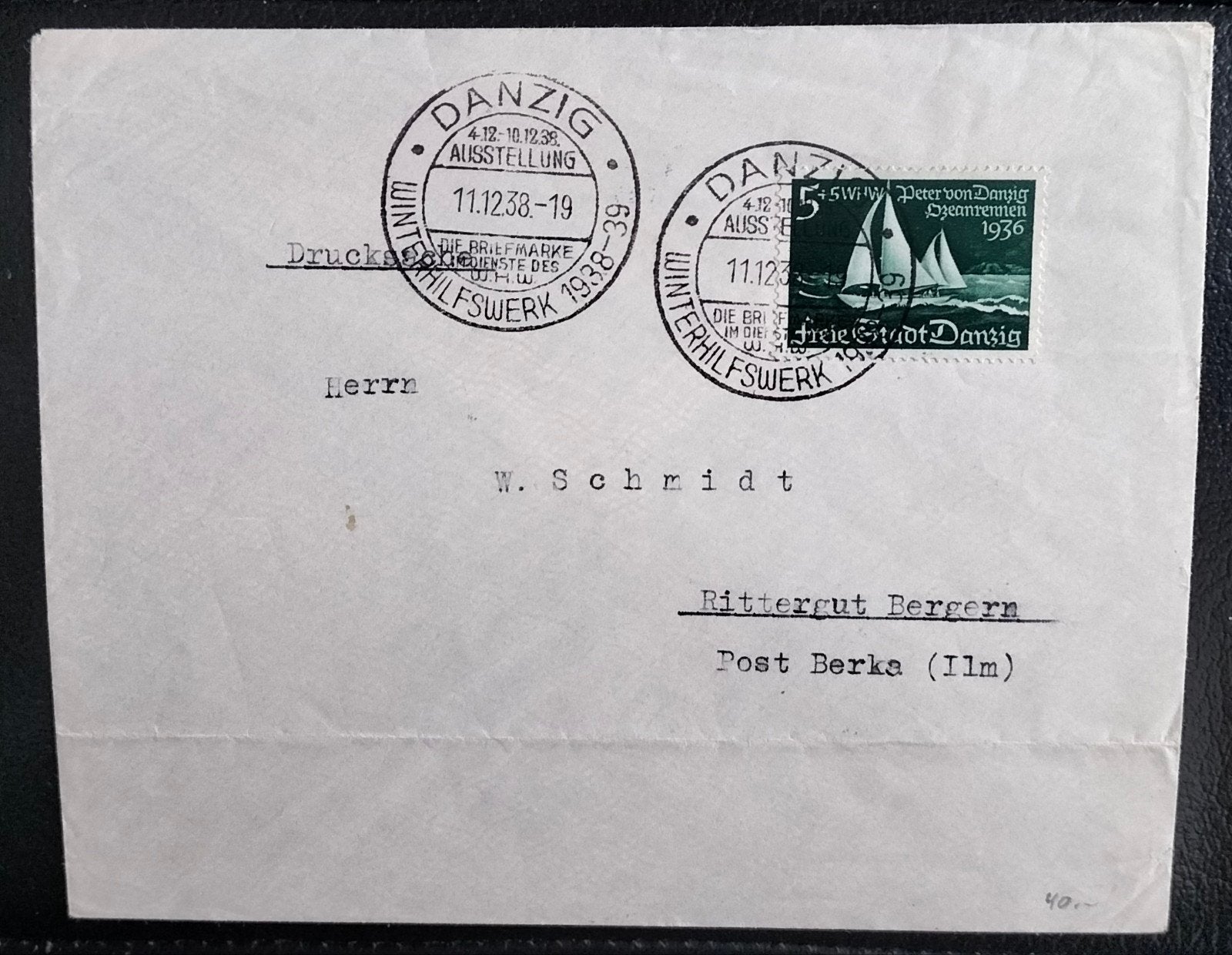 Brief uit Danzig - SST Danzig 1938 - Lezen!, Verzenden, Envelop
