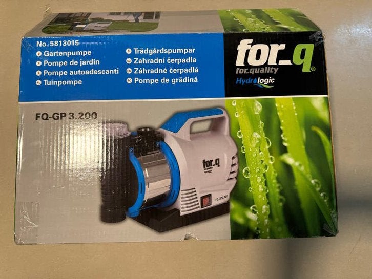 For_q FQ-GP 3.200 Tuinpomp - gebruikt in doos, Verzenden, Zo goed als nieuw, Elektrisch, Besproeiingspomp