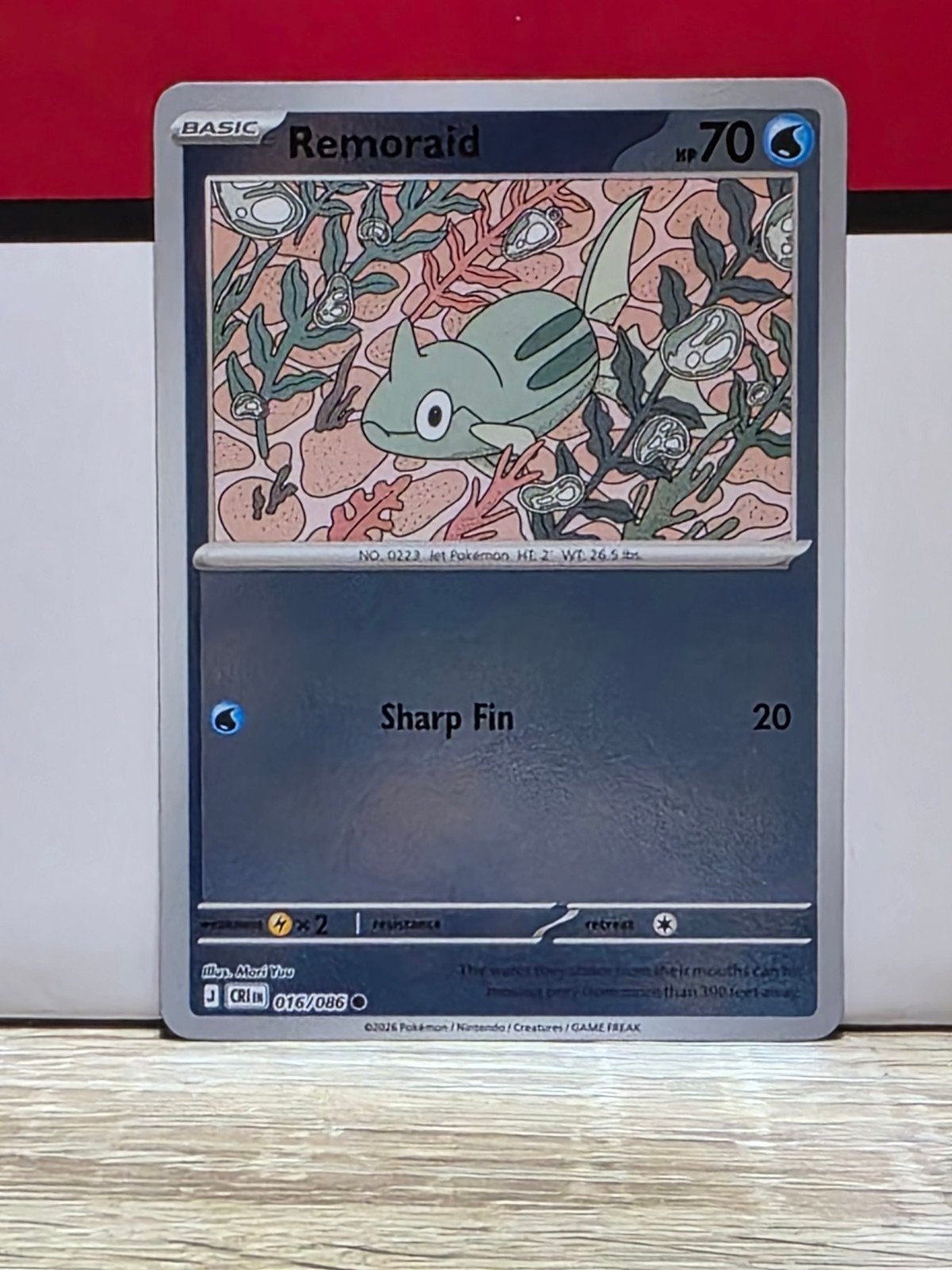Remoraid Reverse Holo (CRI 016) Chaos Rising Pokémon Kaart, Ophalen of Verzenden, Zo goed als nieuw, Losse kaart, Foil