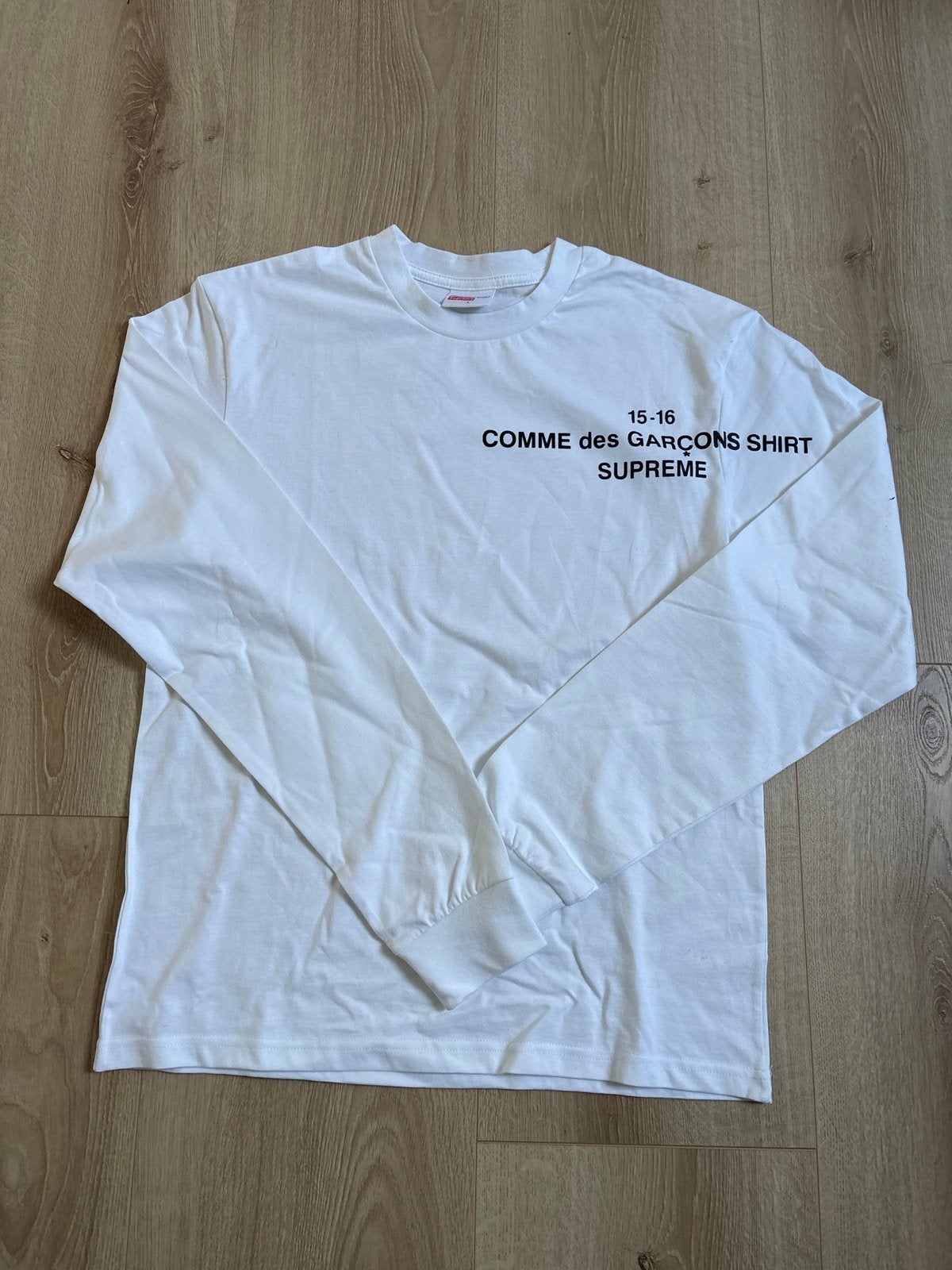 CDG x Supreme longsleeve wit maat L nieuw, Ophalen of Verzenden, Nieuw, Maat 52/54 (L), Wit