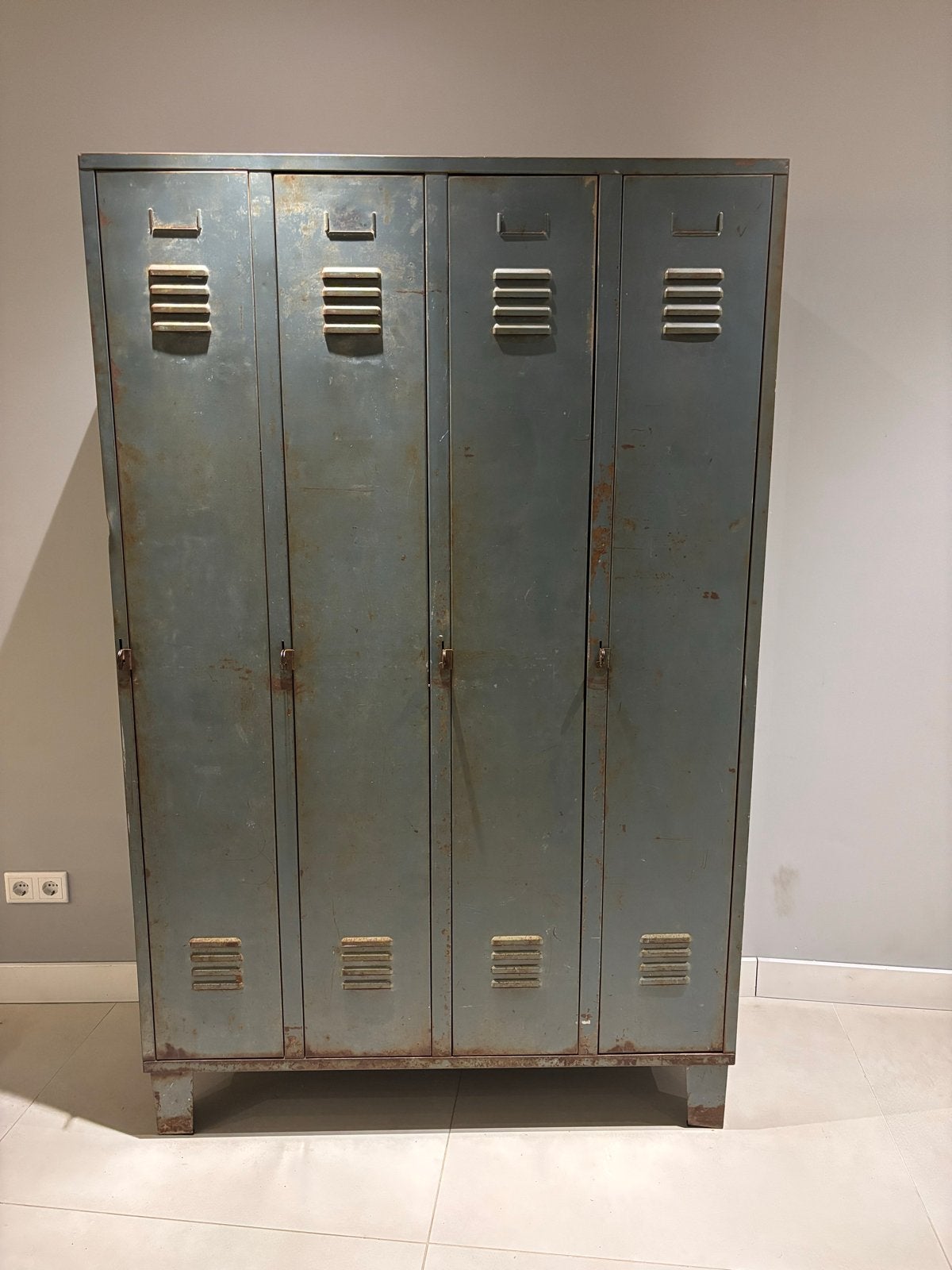 Vintage Industriële Locker Kast - Metaal, Ophalen, Gebruikt