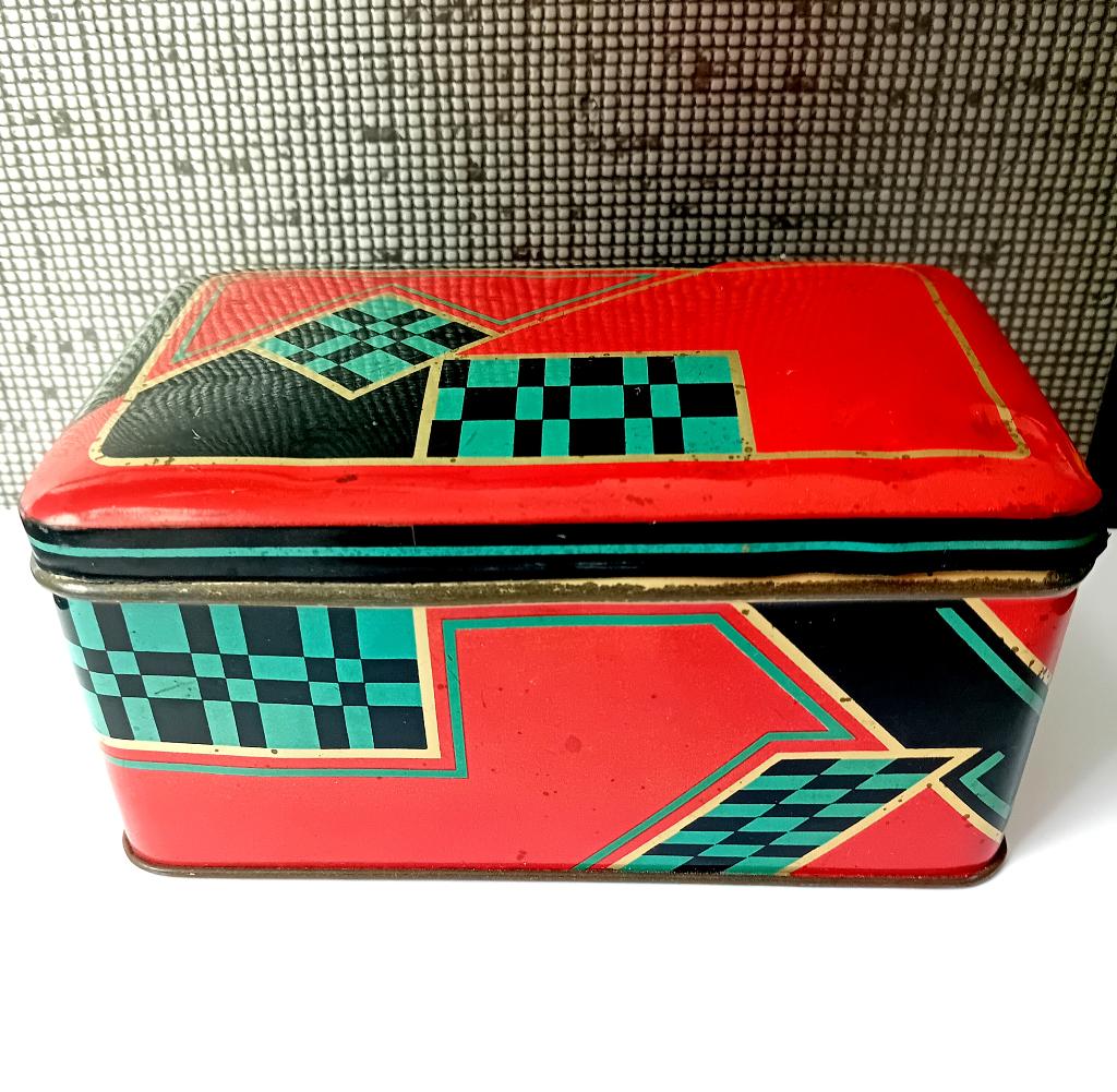 vintage art deco blik, Ophalen of Verzenden, Gebruikt, Overige