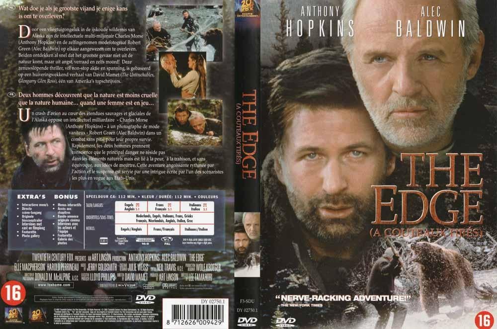 The Edge DVD met Anthony Hopkins, Alec Baldwin, Vanaf 16 jaar, 1980 tot heden, Ophalen of Verzenden, Zo goed als nieuw