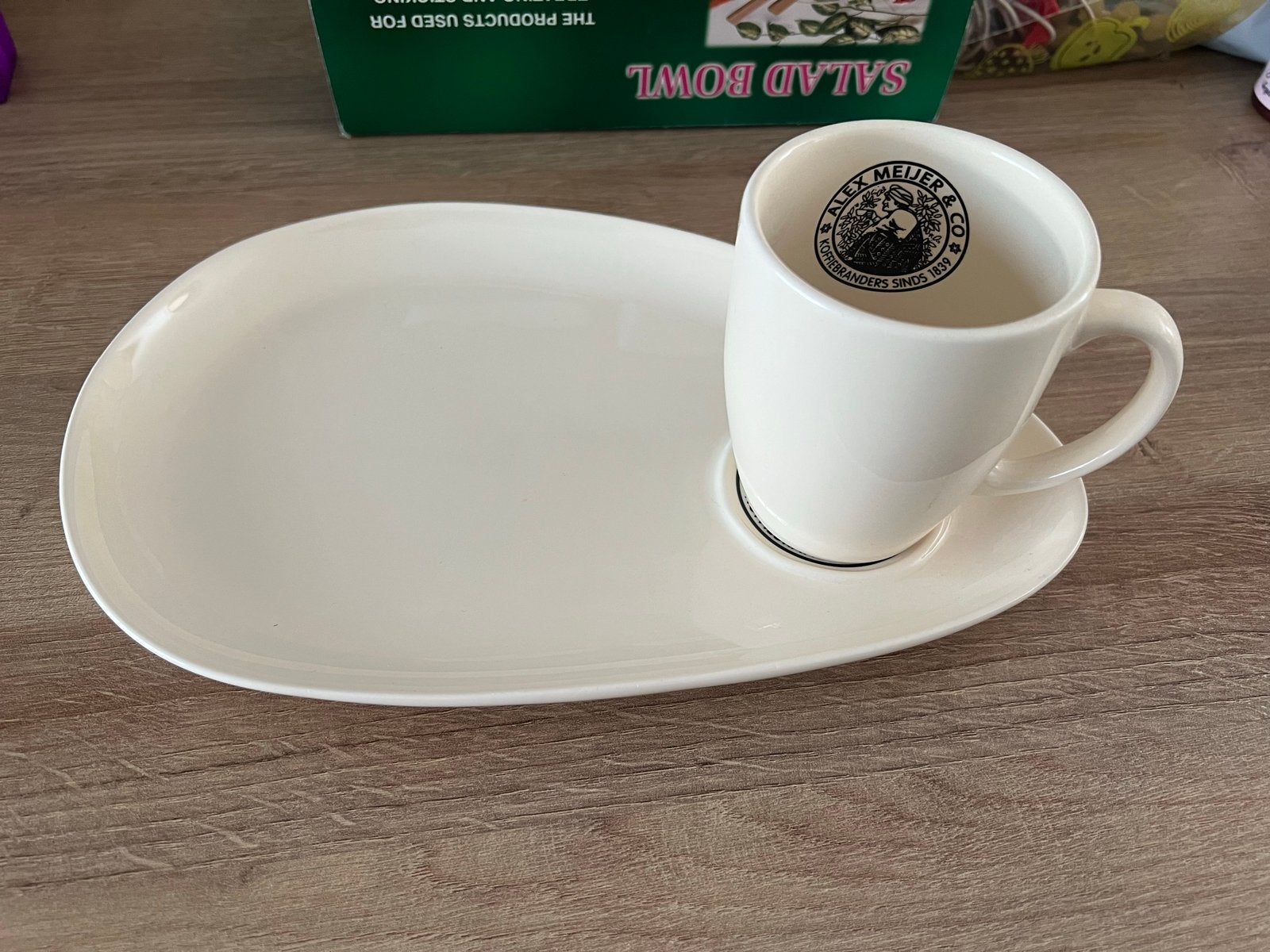 Alex Meijer & Co Koffiebranderij Kop en Schotel Set, Overige merken, Keramiek, Ophalen of Verzenden, Zo goed als nieuw