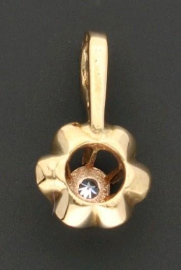 Vintage gouden hanger met diamant, Sieraden, Tassen en Uiterlijk, Antieke sieraden, Verzenden, Goud, Hanger, Met edelsteen