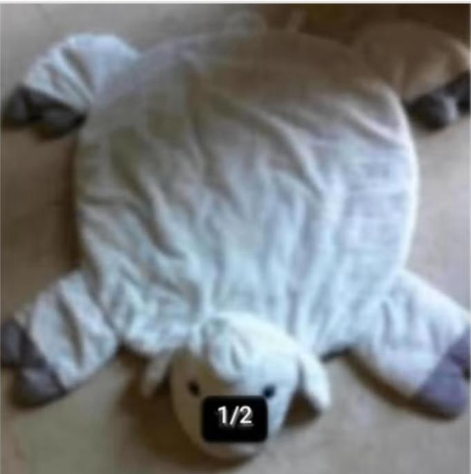 Speelkleed dieren roomwit anti slip onder groen L 1m Br 1 m, Ophalen of Verzenden, Zo goed als nieuw, Wit, Overige typen