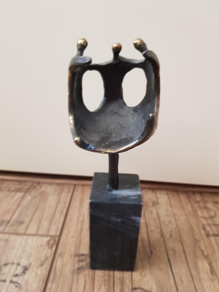 Brons beeld corry amerlaan marmeren voet, Antiek en Kunst, Kunst | Designobjecten, Ophalen of Verzenden