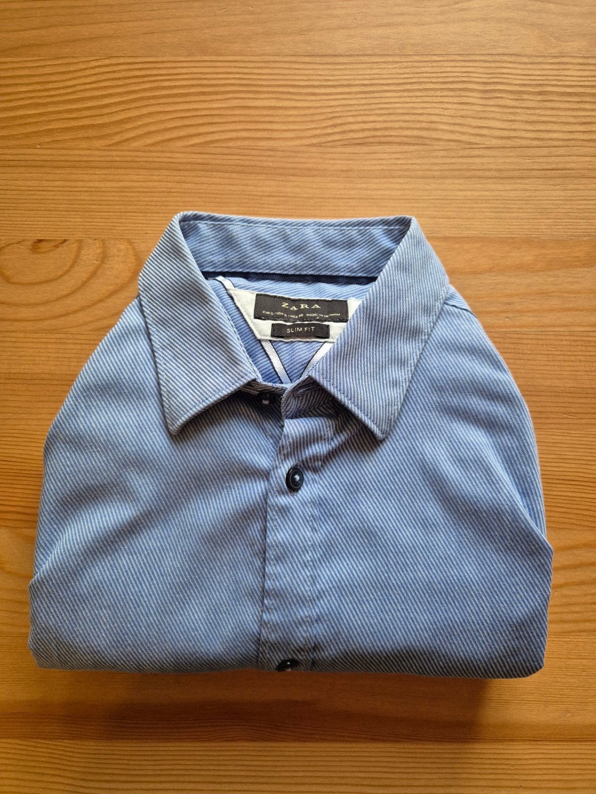 Lichtblauw ZARA overhemd - slim fit - maat S, Kleding | Heren, Zara, Blauw, Halswijdte 38 (S) of kleiner, Ophalen of Verzenden