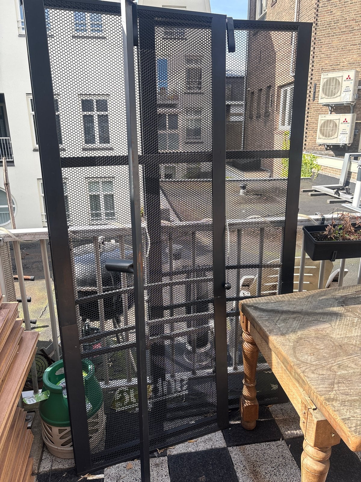 Auping bedframe met spiralen (mist 5 schroefjes), Ophalen, Gebruikt, Hout
