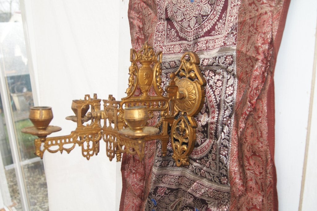 Wand kandelaar, Ophalen of Verzenden, Koper of Brons