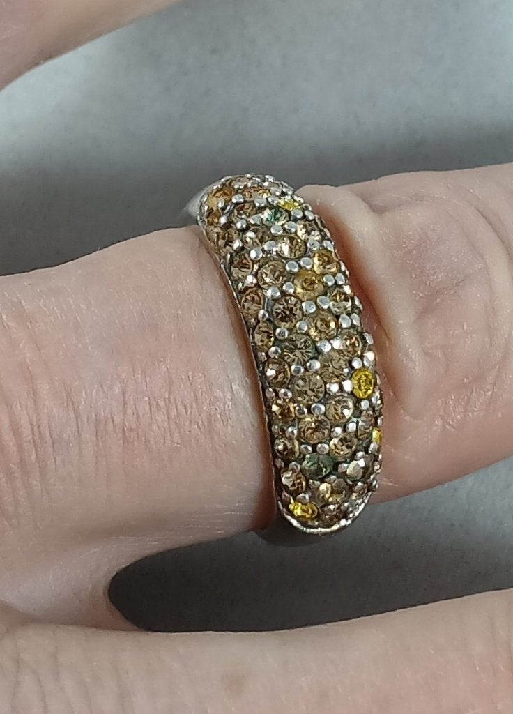 Zilveren eternity ring 19mm oranje steentjes 925 zilver, Sieraden, Tassen en Uiterlijk, Ringen, https://www.zilverjuwelier.nl/product-categorie/sieraden/ringen/