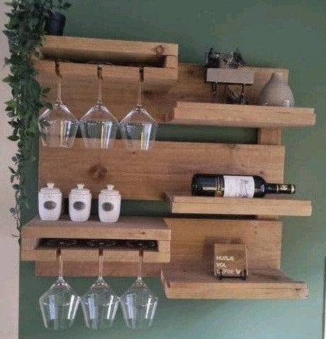 Wandrek van steigerhout - Keuken, Woonkamer, Tuin (80x70cm), Ophalen, Nieuw