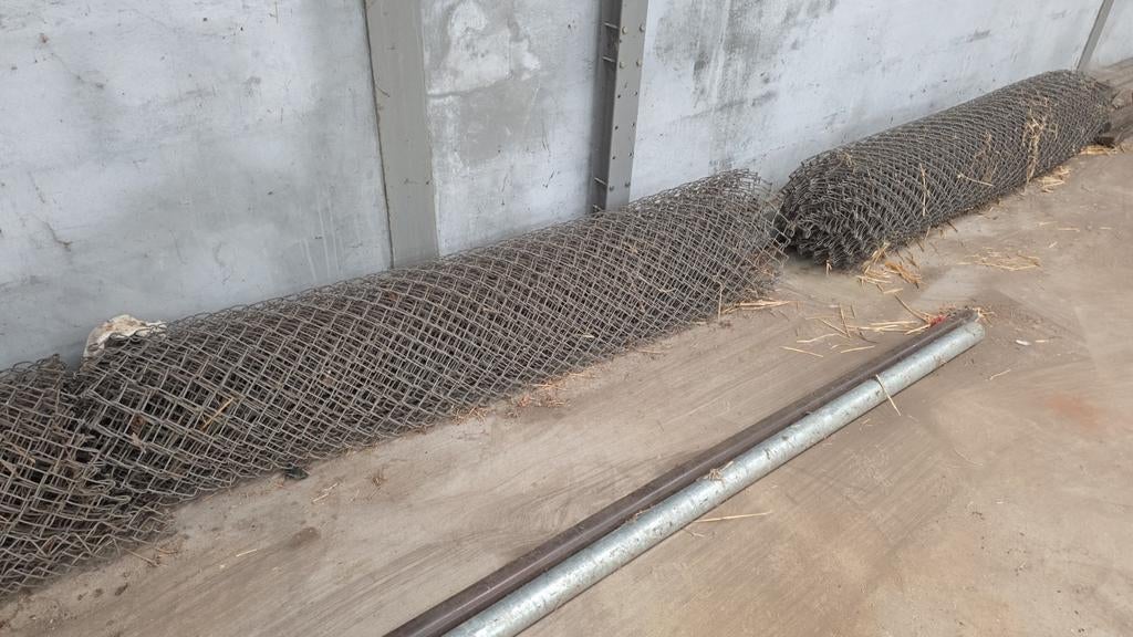Harmonicagaas 50x50mm, 2m hoog, gegalvaniseerd zwaar, Ophalen of Verzenden, Zo goed als nieuw, 10 tot 20 meter, Draad