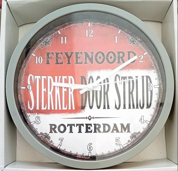 Feyenoord wandklok, Ophalen of Verzenden, Nieuw, Wandklok