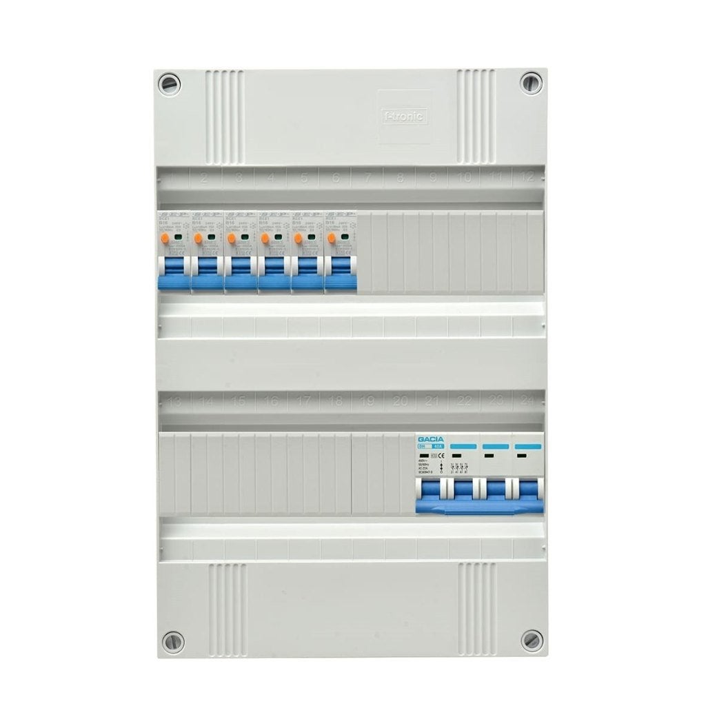 3F groepenkast 6x aardlekautomaat B16A + HFDS. 4P, Verzenden, Nieuw