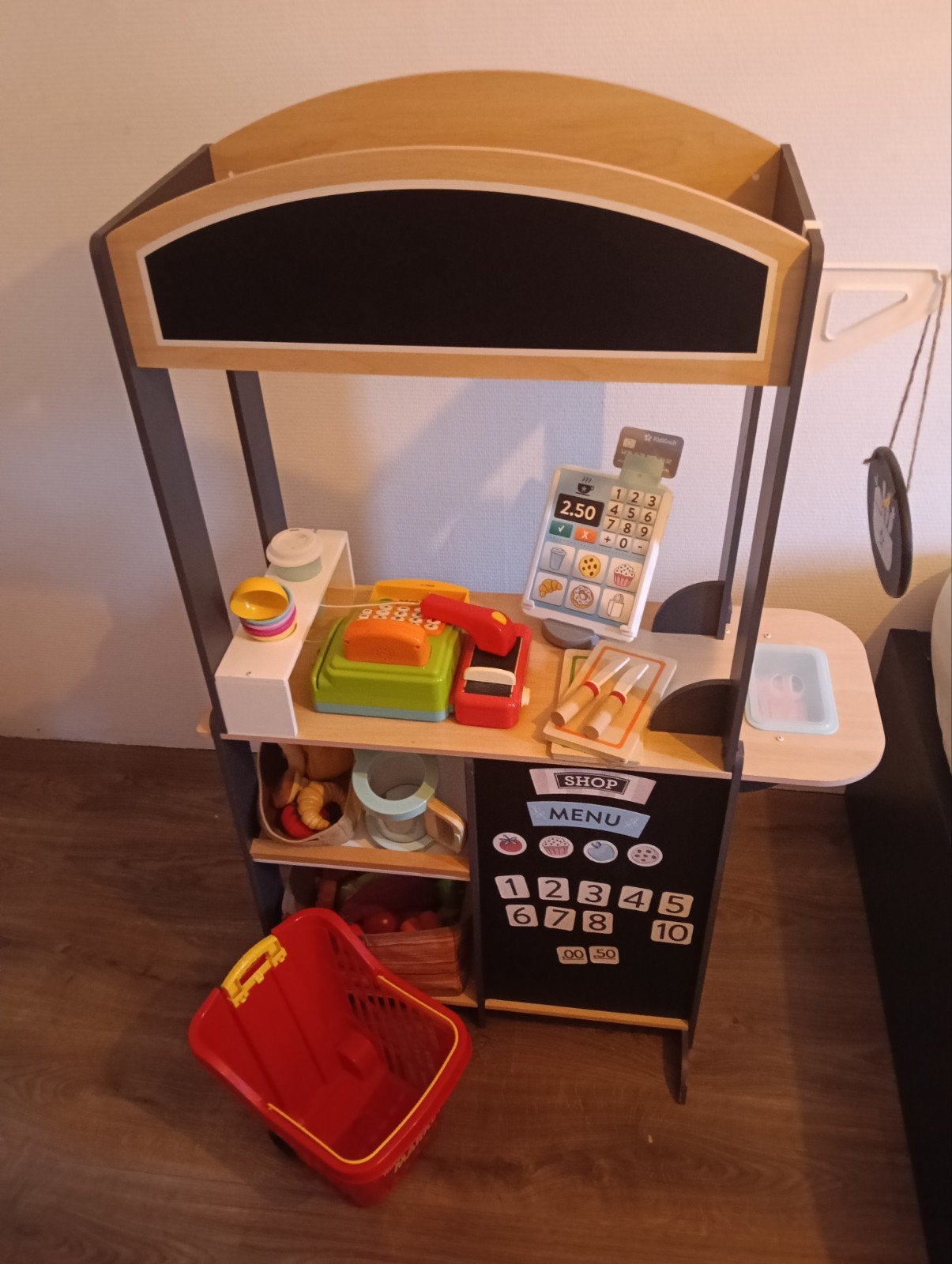 Houten Speelgoedwinkel / Marktkraam met Accessoires, Ophalen, Gebruikt, Jongen of Meisje