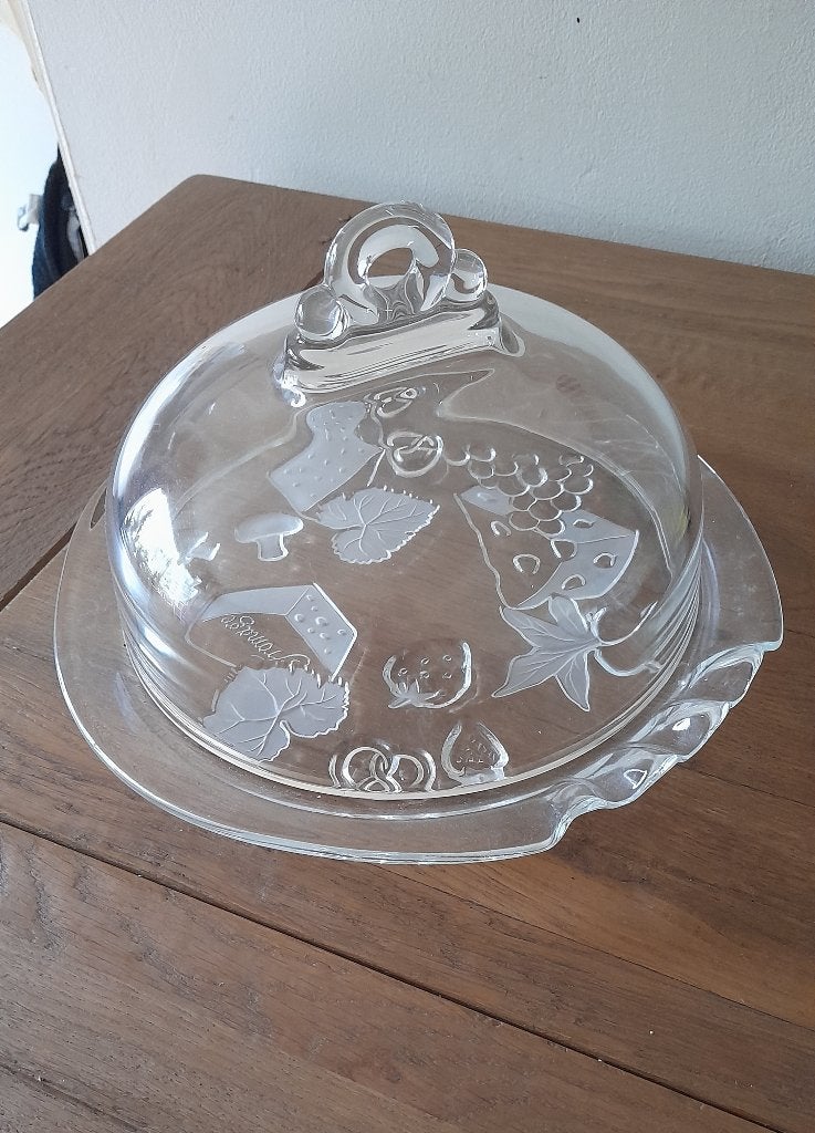 Kaasstolp - Glazen stolp, Glas, Ophalen of Verzenden, Gebruikt, 22 cm