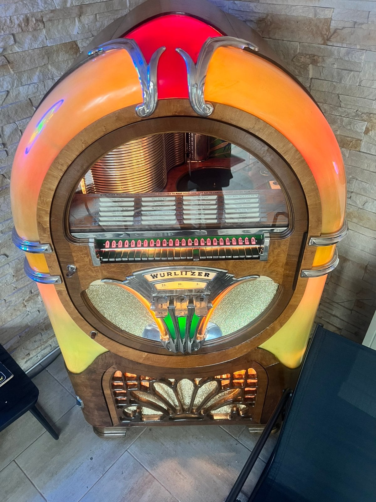 Jukebox Wurlitzer 750, 1941,78 touren, Ophalen, Zo goed als nieuw, Wurlitzer