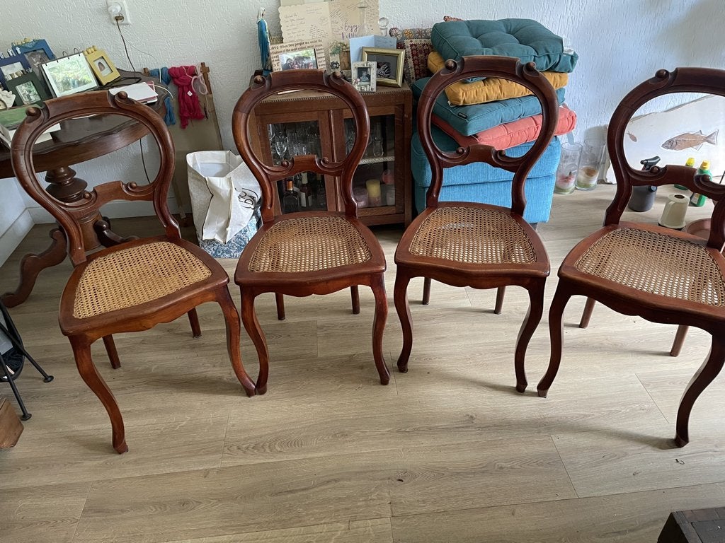 4 X willem 3 antieke eetkamerstoelen, Antiek en Kunst, Ophalen