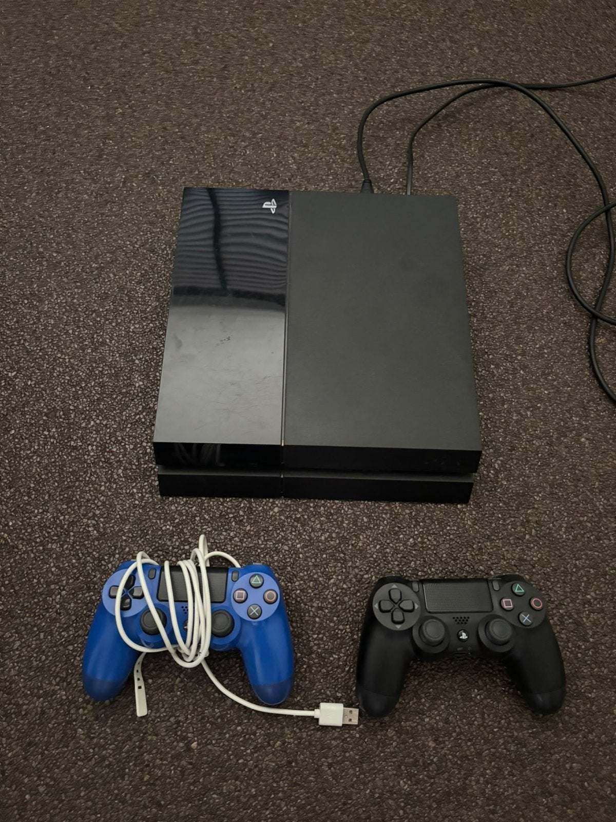 PlayStation 4 FAT met 2 controllers, Spelcomputers en Games, Ophalen of Verzenden, Gebruikt, Met 2 controllers, Original