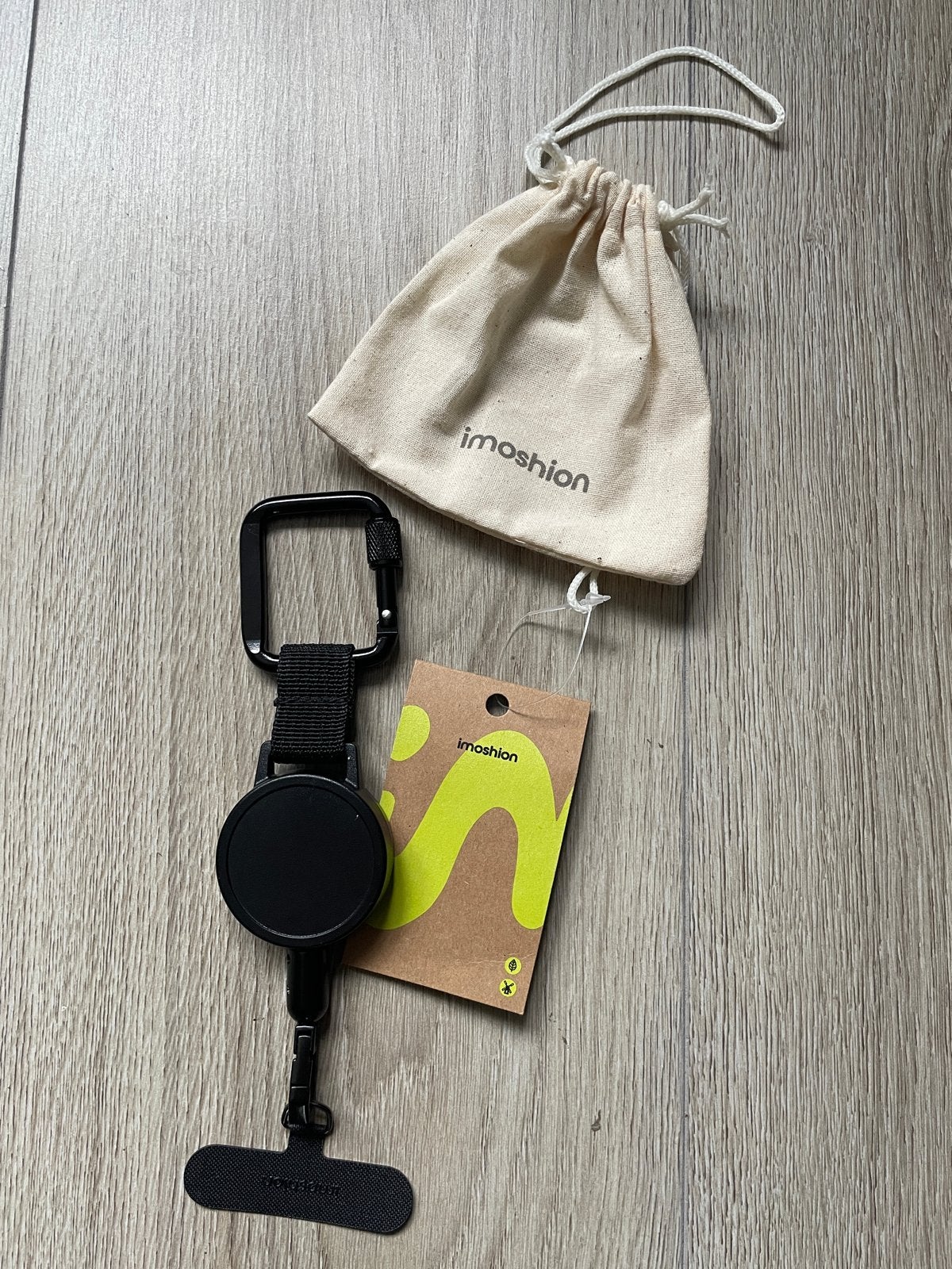 Imoshion Uittrekbare Kabel met Karabijnhaak en Telefoonpad, Ophalen of Verzenden, Nieuw, Telefoonhanger of Accessoire, Universeel