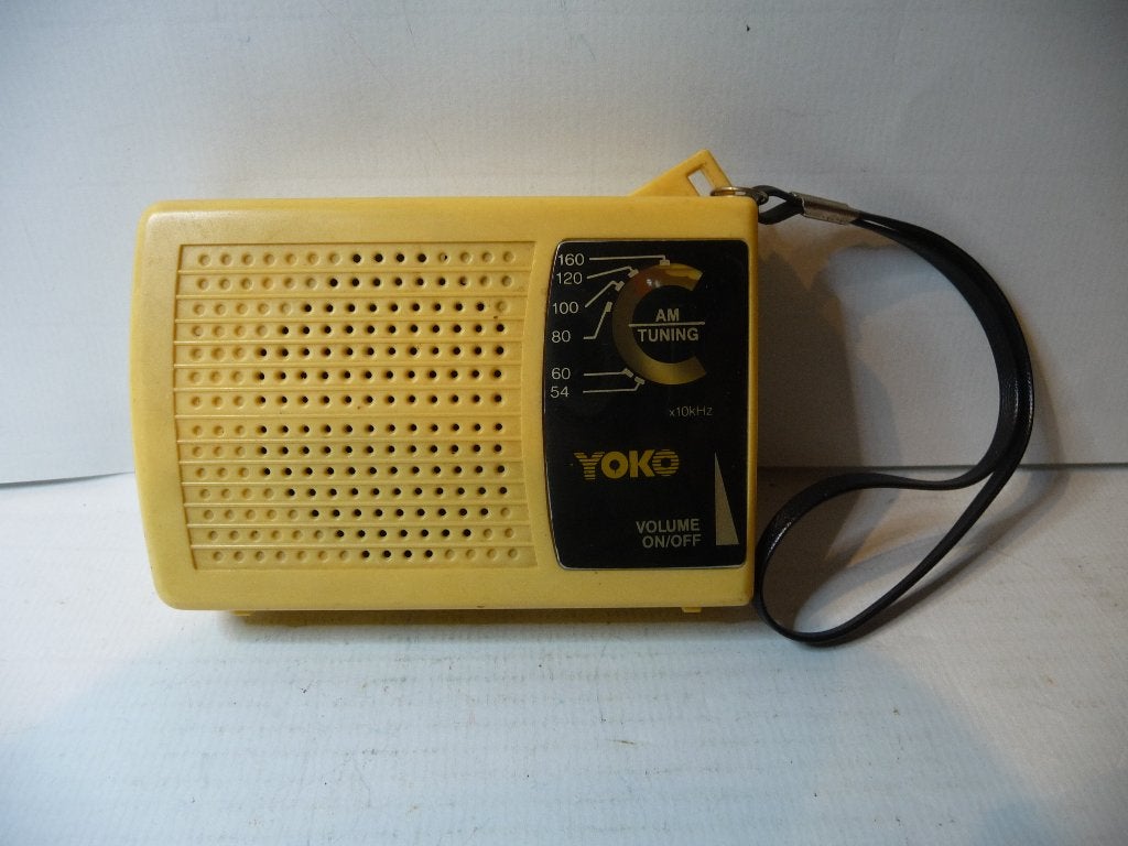 Yoko AM transistorradio (geel)  Verzenden kan ook, Ophalen of Verzenden, Gebruikt, Transistorradio
