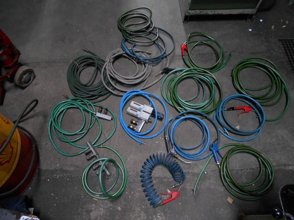 Persluchtslang, diverse lengtes, 14 stuks, luchtpistool, 100 liter of meer, Ophalen of Verzenden, Gebruikt, Minder dan 200 liter/min