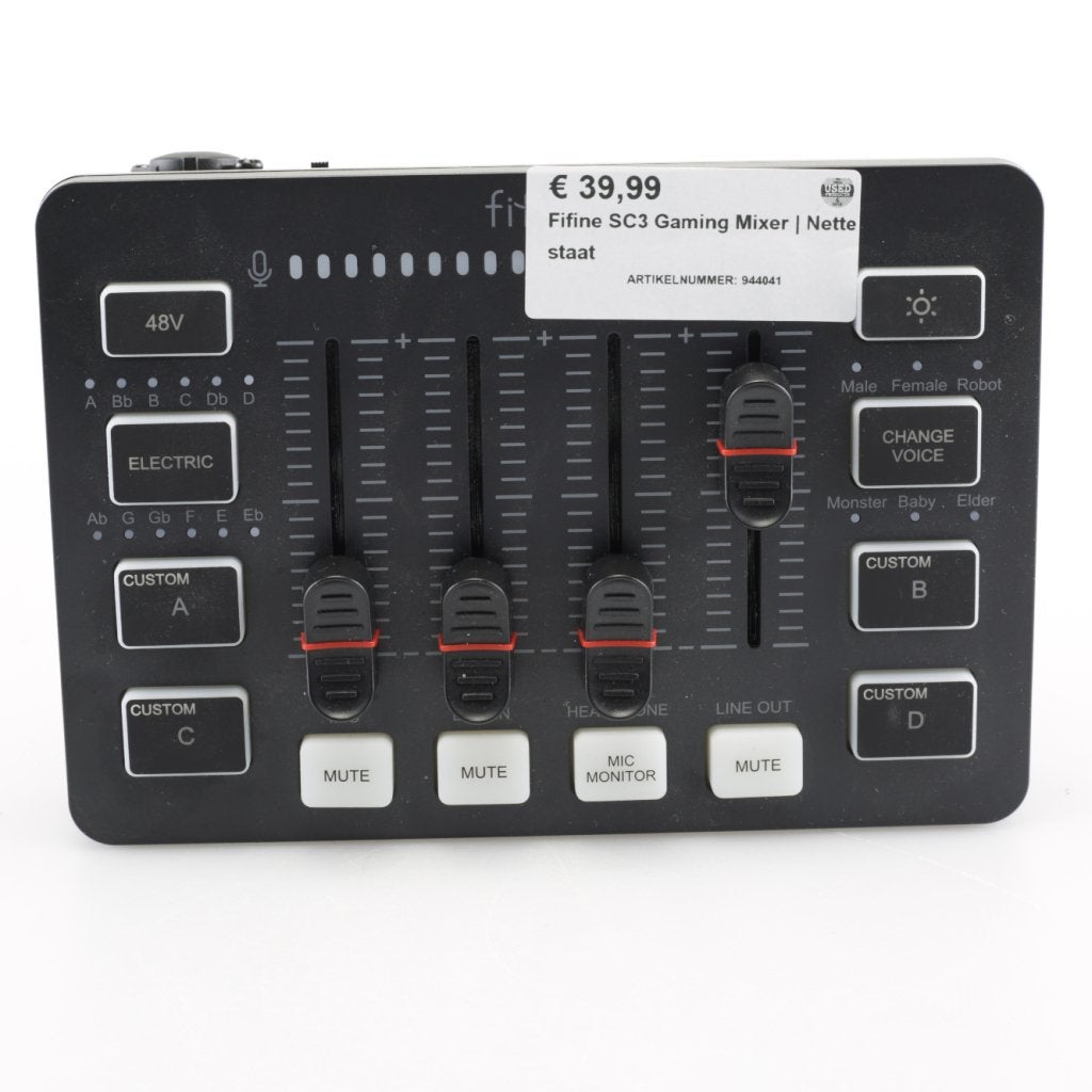 Fifine SC3 Gaming Mixer | Nette staat, Flex Ltd., Gebruikt, https://flex.com/contact-us, Nobelstraat 10, 5807 GA Oostrum LB, Limburg, Nederland