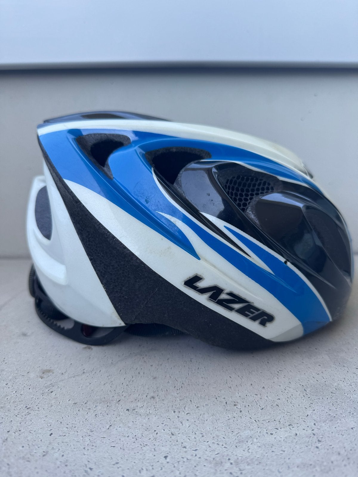 Lazer fietshelm - Wit, blauw, zwart, Ophalen of Verzenden, Gebruikt, Overige maten, Heer of Dame