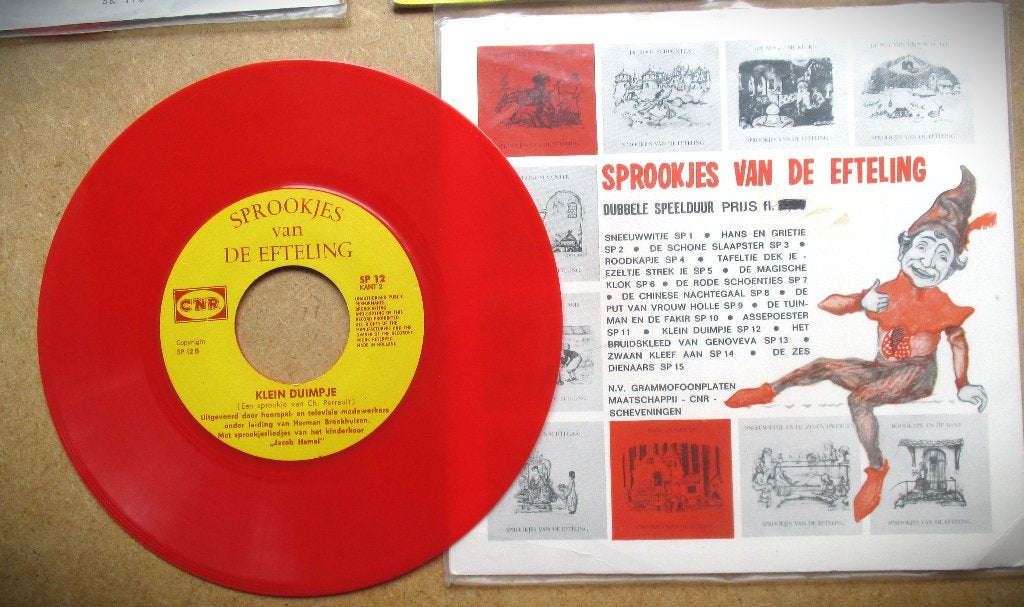 Efteling~Sprookjes~Gekleurd Vinyl~Klein Duimpje Jaren 60, Ophalen of Verzenden, Gebruikt, Overige typen