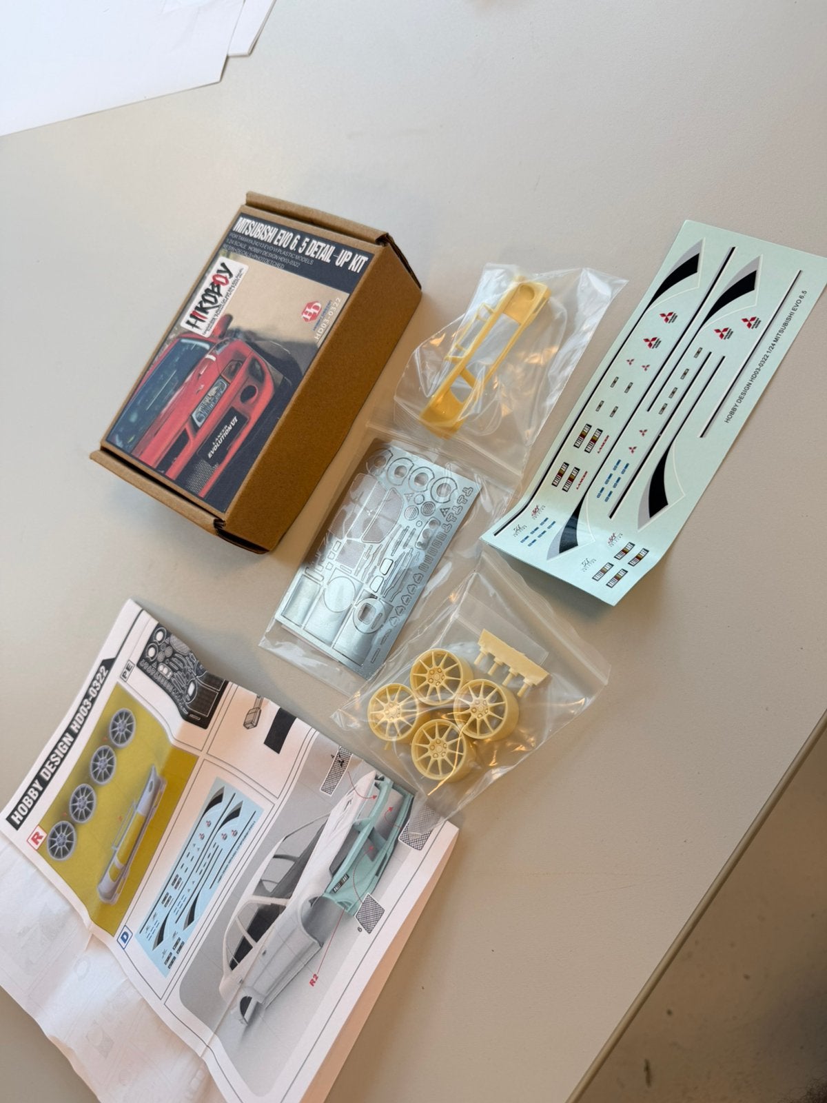 Hobby Design Mitsubishi Lancer Evo 6 Detail-Up Kit 1/24, Overige merken, Auto, Groter dan 1:32, Nieuw