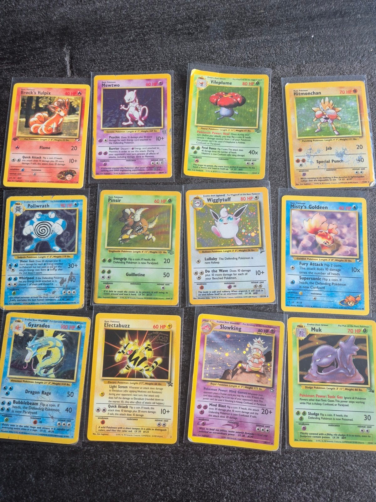 Pokémon kaarten set - 12 zeldzame kaarten oude vintage holo, Ophalen of Verzenden, Gebruikt, Meerdere kaarten, Foil