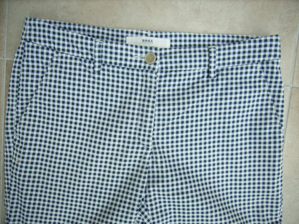 Nieuwe BRAX Feel Good broek/pantalon zwart-wit geruit mt 38, Maat 38/40 (M), Zwart, Nieuw, Lang