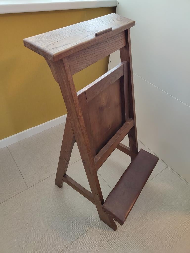 Vintage houten bidbankje / krukje - uniek en veelzijdig, Antiek en Kunst, Ophalen