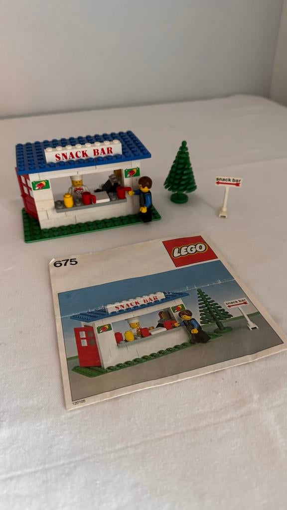 Lego 675 Snack Bar met instructies en figuren, Kinderen en Baby's, Speelgoed | Duplo en Lego, Gebruikt, Lego, Complete set, Inclusief instructies