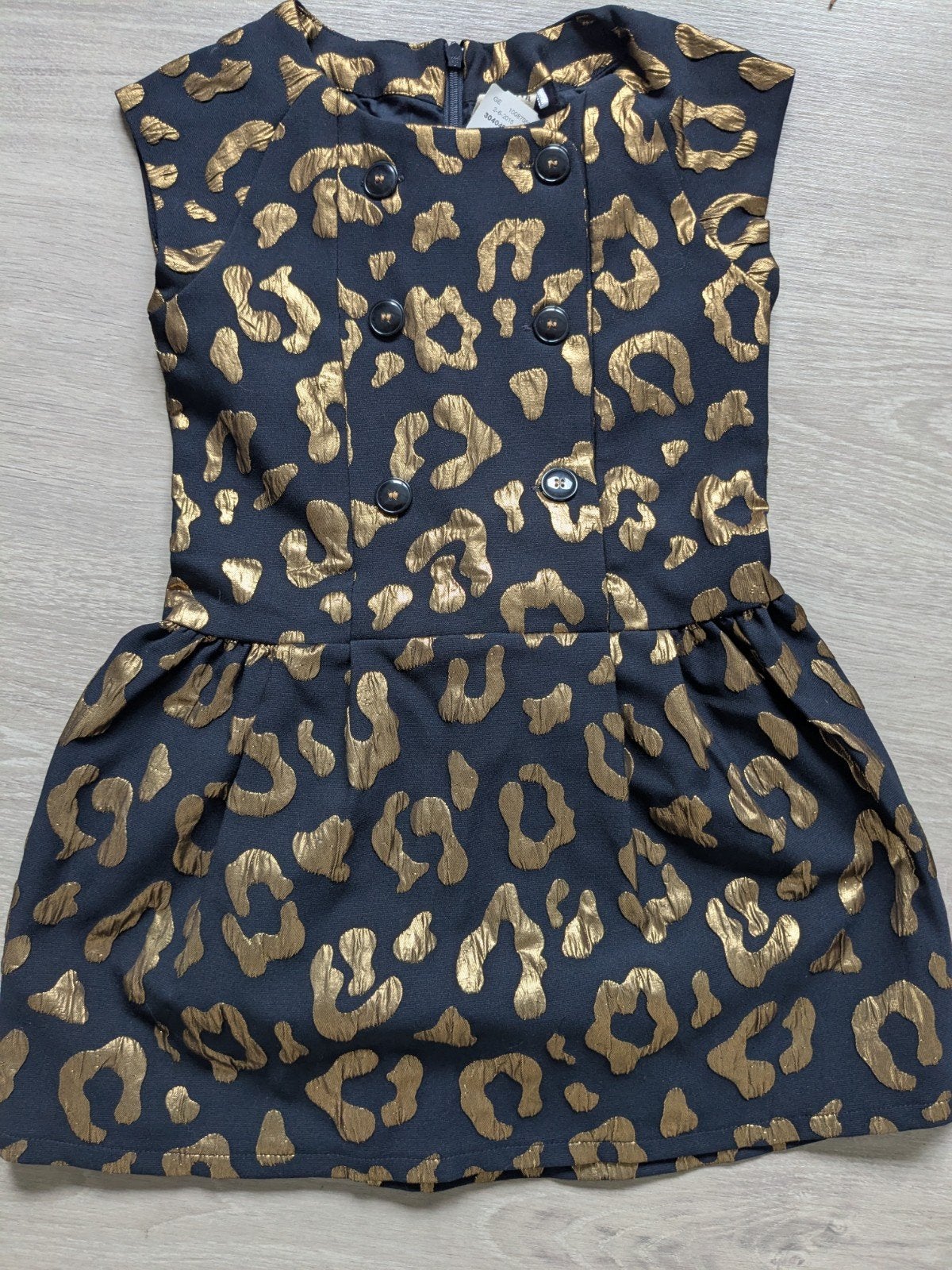 Jottum Gouden Luipaardprint Jurk voor Meisjes, Kinderen en Baby's, Ophalen of Verzenden, Zo goed als nieuw, Jottum, Meisje
